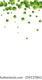 Vitamin Q10 round capsules scattered randomly.  Beauty treatment and nutrition skin care.   Essential vitamins vector illustration.  Healthy life concept.