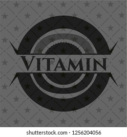 Vitamin realistic dark emblem