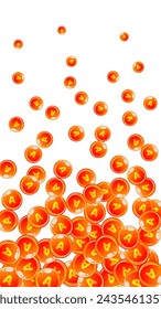 Vitamin A round capsules scattered randomly.  Beauty treatment and nutrition skin care.   Healthy life concept. Medical and scientific background. 