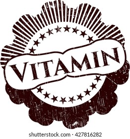 Vitamin with rubber seal texture