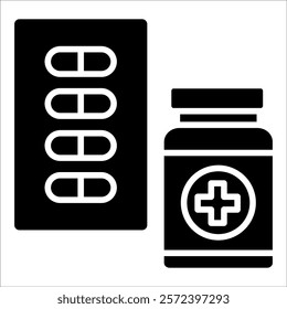 Vitamin And Supplements Icon Element For Design