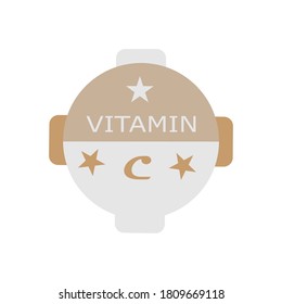 Vitamin symbol icon vector design illustration