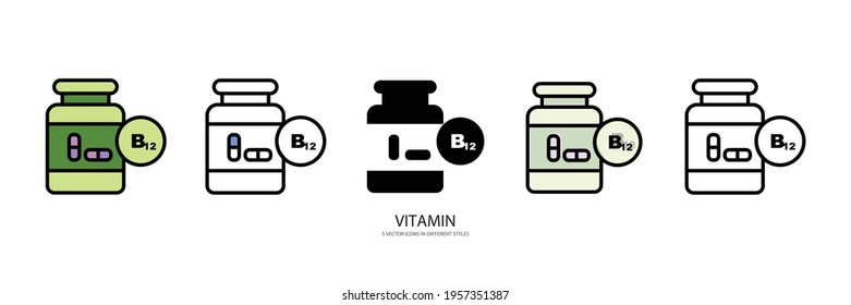 VITAMIN tablet vector type icon