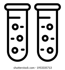 Vitamin tubes icon. Outline vitamin tubes vector icon for web design isolated on white background