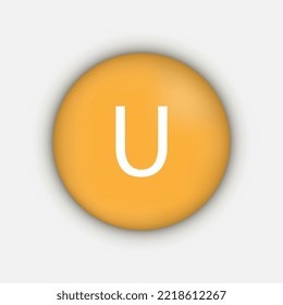 Vitamin U symbol. Vector illustration.