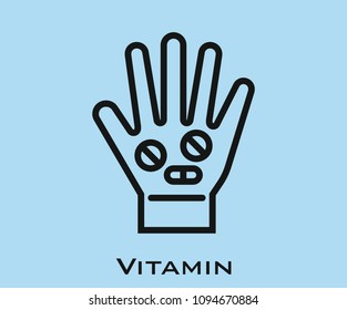 Vitamin vector icon