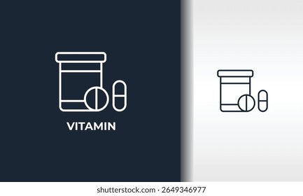Vitamin Vector, Icon Or Logo Sign Isolated Symbol Illustration