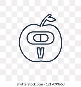 Vitamin vector outline icon isolated on transparent background, high quality linear Vitamin transparency concept can be used web and mobile