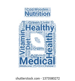 vitamin word cloud. tag cloud about vitamin