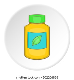 Vitamine bottle icon. Flat illustration of vitamine bottle vector icon for web