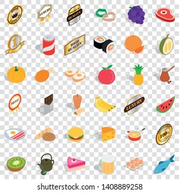 Vitamine icons set. Isometric style of 36 vitamine vector icons for web for any design