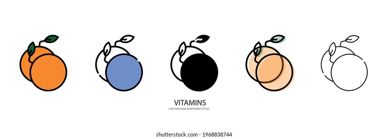 Vitamin-reiches Fruchtvektorsymbol