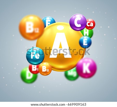 vitamins colorfull balls 