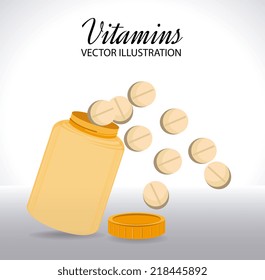 Vitamins design over white background, vector illustration