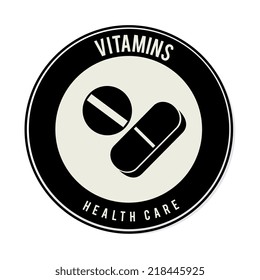 Vitamins design over white background, vector illustration
