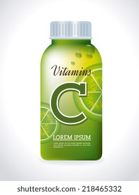 Vitamins design over white background, vector illustration