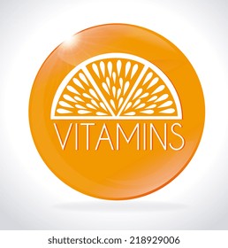 Vitamins design over white background, vector illustration
