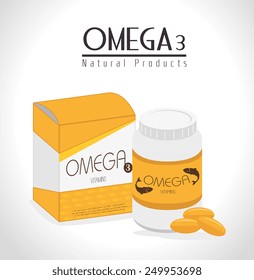 Vitamins design over white background, vector illustration.