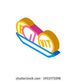 Vitamindiät isometrische Icon Vektorgrafik. Vitamindiätezeichen. einzelne Symbolillustration