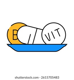 vitamins diet line icon vector. vitamins diet sign. isolated symbol illustration