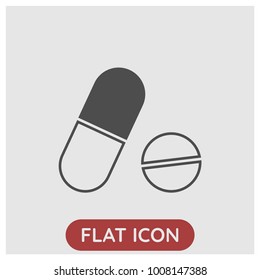 Vitamins flat vector icon.