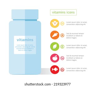 vitamins / health / icons set 