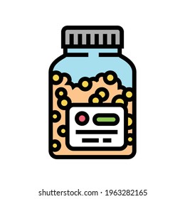 vitamins homeopathy bottle color icon vector. vitamins homeopathy bottle sign. isolated symbol illustration