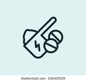 Vitamins icon line isolated on clean background. Vitamins icon concept drawing icon line in modern style. Vector illustration for your web mobile logo app UI design.