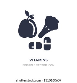 vitamins icon on white background. Simple element illustration from Food concept. vitamins icon symbol design.