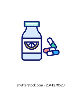 Vitamins icon in vector. Logotype