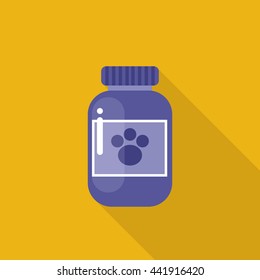 vitamins (medicament) for animals icon. vector illustration