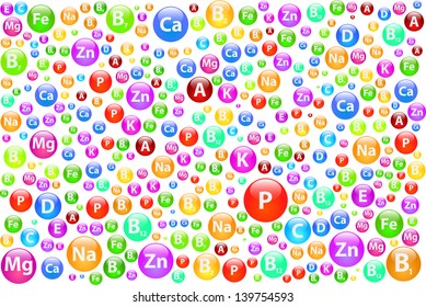 Vitamins Minerals Stock Vector Royalty Free Shutterstock