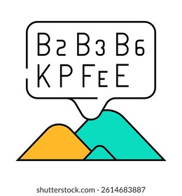vitamins and minerals in algae line icon vector. vitamins and minerals in algae sign. isolated symbol illustration