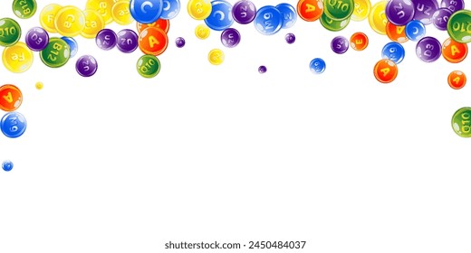 Vitamins and minerals complex. Multivitamins supplement round colorfull scattered pills. Beauty treatment and nutrition skin care. Healthy life concept. Essential vitamins vector illustration.