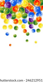 Vitamins and minerals complex. Multivitamins supplement round colorfull scattered pills. Beauty treatment and nutrition skin care.   Essential vitamins vector illustration.  Healthy life concept.