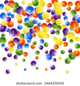 Vitamins and minerals complex. Multivitamins supplement round colorfull scattered pills. Beauty treatment and nutrition skin care.   Wellness concept. Medical and scientific background. 
