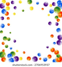 Complejo de vitaminas y minerales. Multivitamínicos suplementos redondos píldoras dispersas de colores. Tratamiento de belleza y nutrición cuidado de la piel.   Ilustración vectorial de vitaminas esenciales.  Concepto de vida saludable.