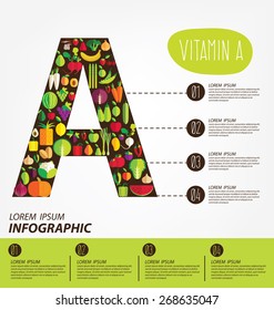Vitamins and minerals concept. vector illustration.
