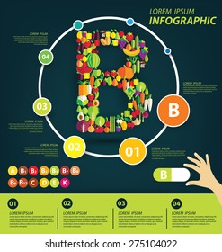 Vitamins and minerals concept. vector illustration.