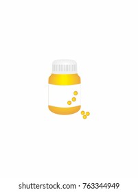 Vitamins on a white background