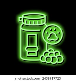vitamins for pet neon light sign vector. vitamins for pet illustration