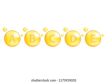Vitamins signs set