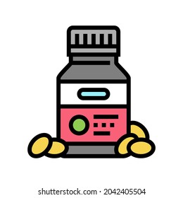 vitamins for sportsman color icon vector. vitamins for sportsman sign. isolated symbol illustration