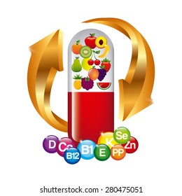 vitamins and supplements design, vector illustration eps10 graphic 