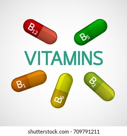 Vitamins vector icon illustration