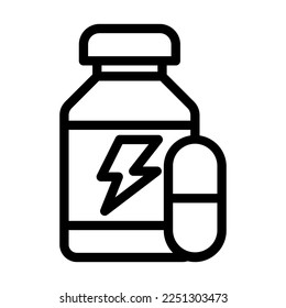 Vitamins Vector Line Icon Design