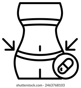VitaSlim icon line vector illustration