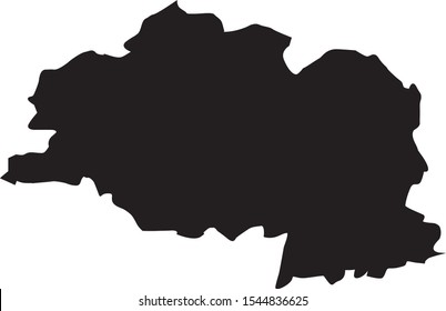 Vitebsk region map in Belarus