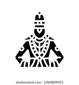 vithoba god indian glyph icon vector. vithoba god indian sign. isolated symbol illustration