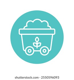 Viticulture Vector Circle Outline Icon . Eps 10 file